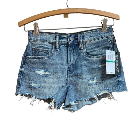Blank NYC The Barrow High-Rise Cut-off Denim Jean Shorts Womens Size 24"/ 00 - Picture 1 of 8